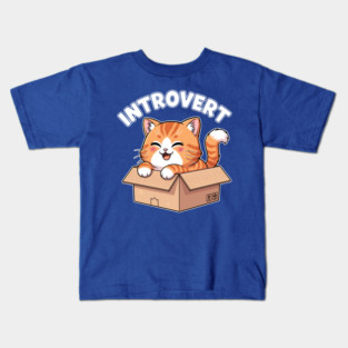 Kawaii Introvert Cat Kids T-Shirt