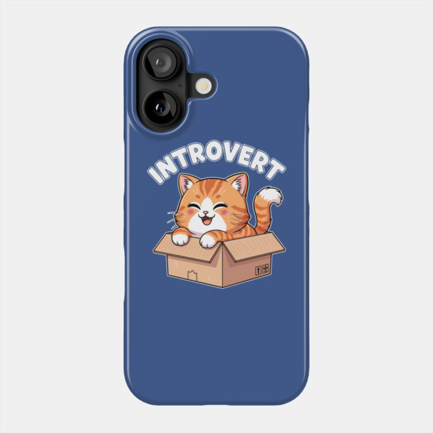 Kawaii Introvert Cat Phone Case by enrynz