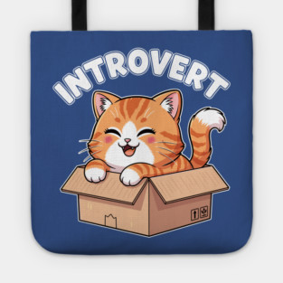 Kawaii Introvert Cat Tote