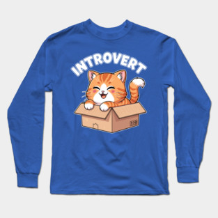 Kawaii Introvert Cat Long Sleeve T-Shirt