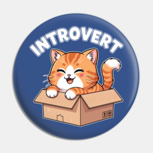 Kawaii Introvert Cat Pin