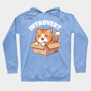 Kawaii Introvert Cat Hoodie