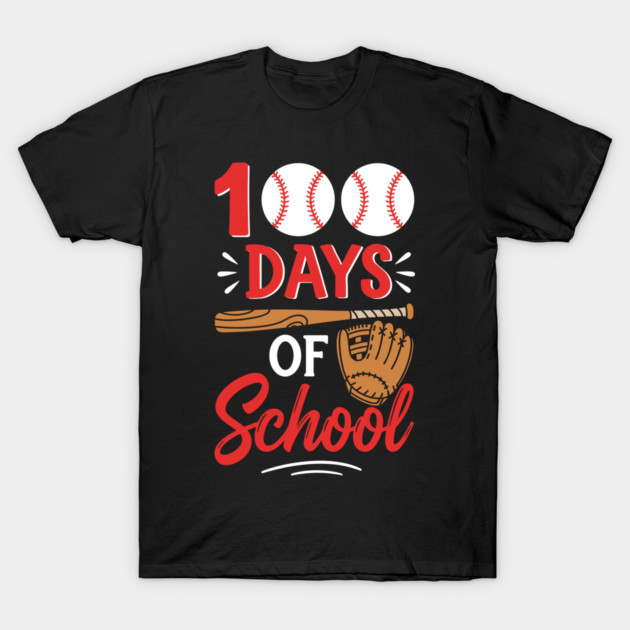 100 Days of School Baseball Home Run! T-Shirt by enrynz