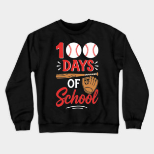 100 Days of School Baseball Home Run! Crewneck Sweatshirt