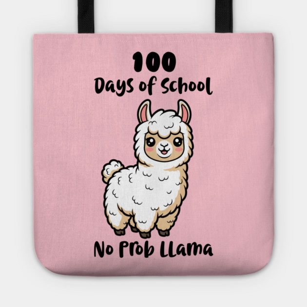 Cute Llama 100 Days of School Tote by enrynz