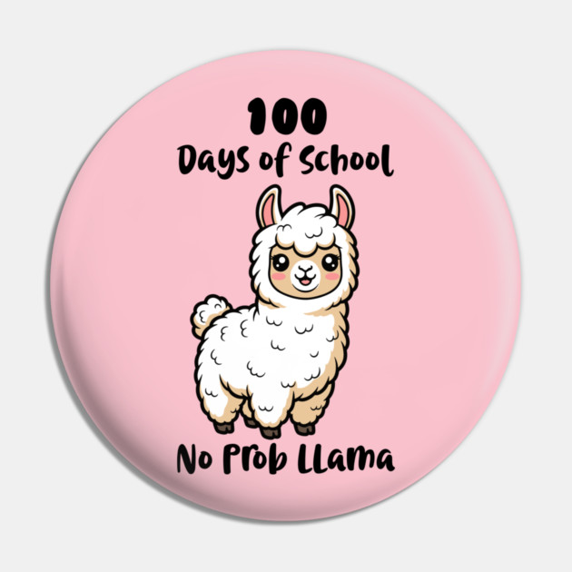 Cute Llama 100 Days of School Pin by enrynz