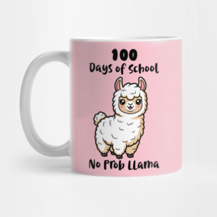 Cute Llama 100 Days of School Mug