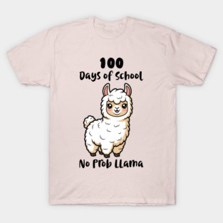 Cute Llama 100 Days of School T-Shirt
