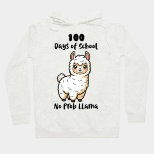 Cute Llama 100 Days of School Hoodie