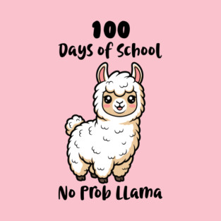 Cute Llama 100 Days of School T-Shirt