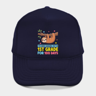 Cute Sloth: 100 Days Hanging in 1st Grade! Hat