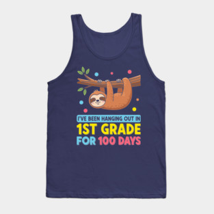 Cute Sloth: 100 Days Hanging in 1st Grade! Tank Top