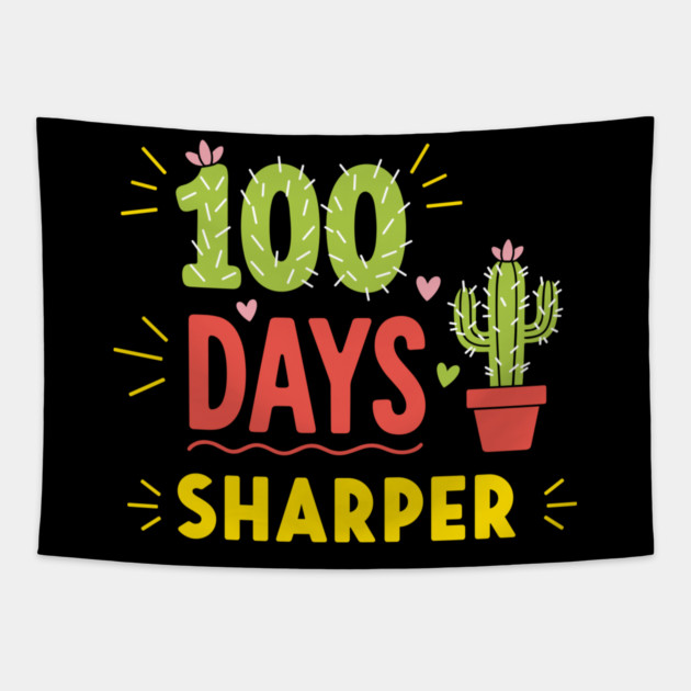 100 Days Sharper Funny Cactus Tapestry by enrynz