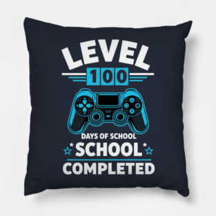 Level 100 Unlocked: 100 Days of School Pillow