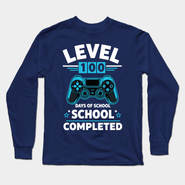 Level 100 Unlocked: 100 Days of School Long Sleeve T-Shirt by enrynz