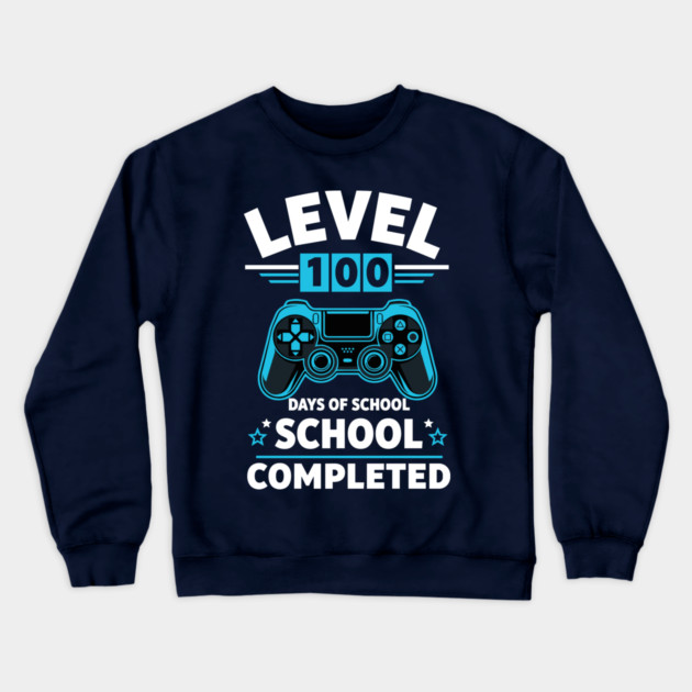 Level 100 Unlocked: 100 Days of School Crewneck Sweatshirt by enrynz