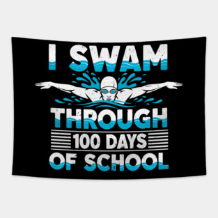 I Swam Through 100 Days of School Tapestry