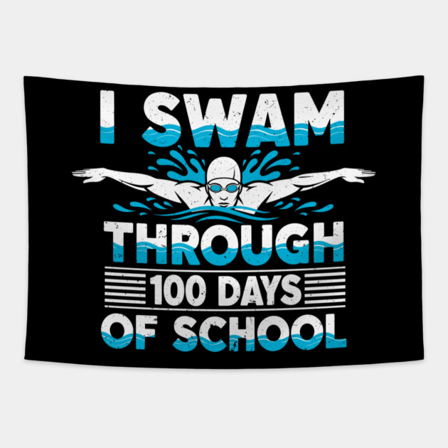 I Swam Through 100 Days of School Tapestry by enrynz