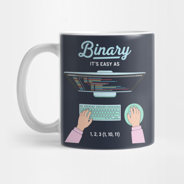 Binaryary Pun: It's Easy as 1,2,3 (1,10,11) Coder Humor by enrynz
