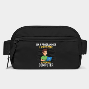 Funny Programmer: I Write Code, Won't Fix Your PC! Bag