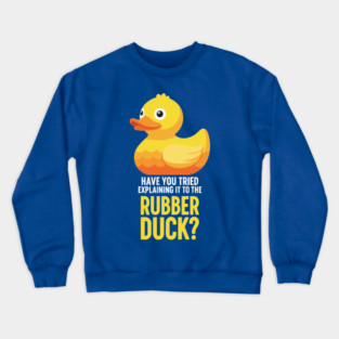 Rubber Duck Debugging Meme Crewneck Sweatshirt
