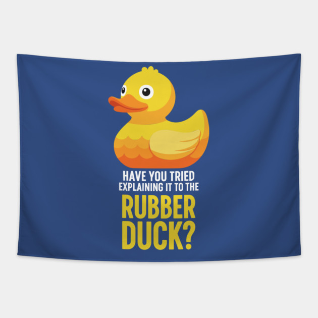 Rubber Duck Debugging Meme Tapestry by enrynz