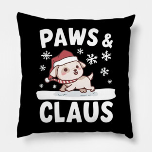 Paws & Claus Cute Christmas Pillow
