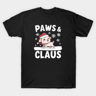 Paws & Claus Cute Christmas T-Shirt