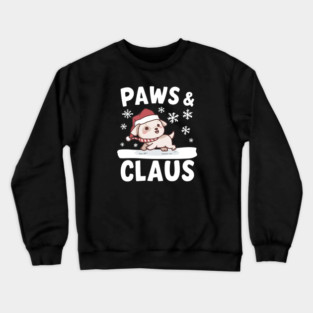 Paws & Claus Cute Christmas Crewneck Sweatshirt