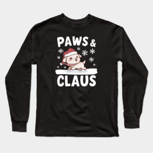 Paws & Claus Cute Christmas Long Sleeve T-Shirt