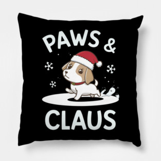 Paws & Claus Cute Christmas Pillow