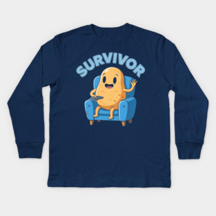 Potato Survivor Kids Long Sleeve T-Shirt