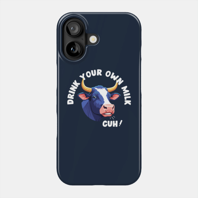 Cow's Milk Vegan Joke Phone Case by enrynz