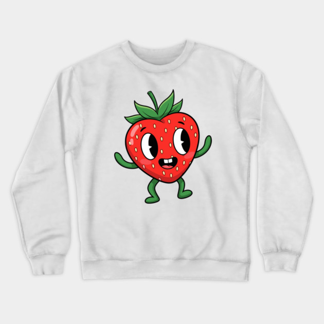 Happy Strawberry Crewneck Sweatshirt by enrynz