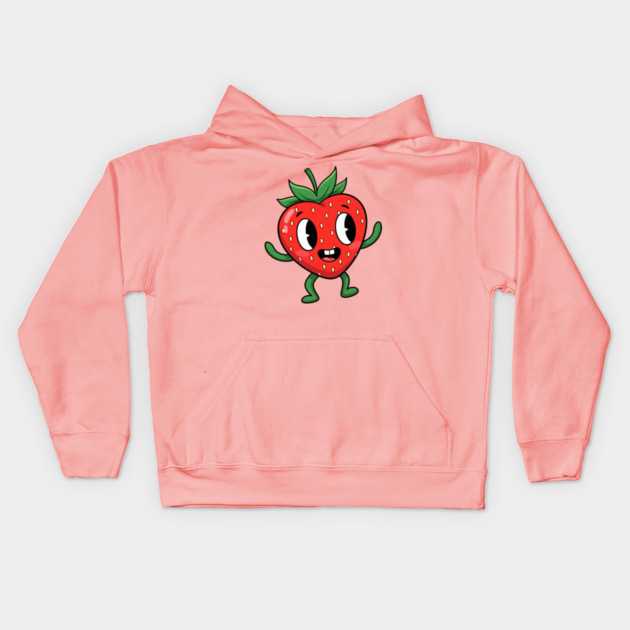 Happy Strawberry Kids Hoodie by enrynz
