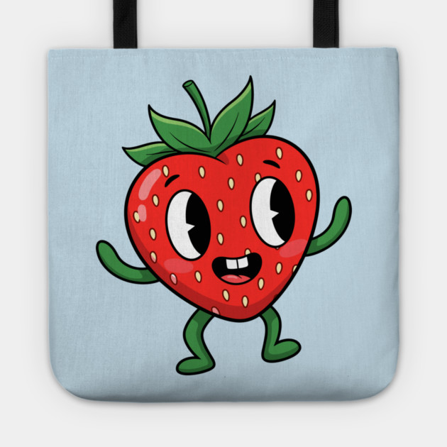 Happy Strawberry Tote by enrynz
