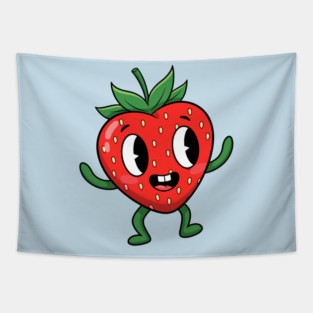 Happy Strawberry Tapestry