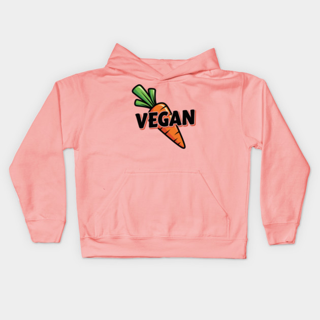 Vegan Vibes Carrot Kids Hoodie by enrynz