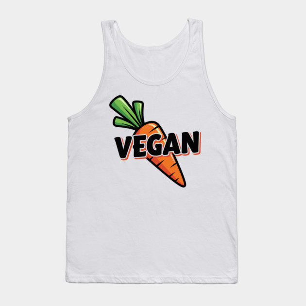 Vegan Vibes Carrot Tank Top by enrynz