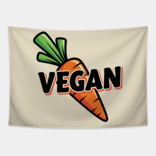 Vegan Vibes Carrot Tapestry