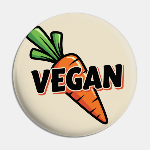 Vegan Vibes Carrot Pin by enrynz
