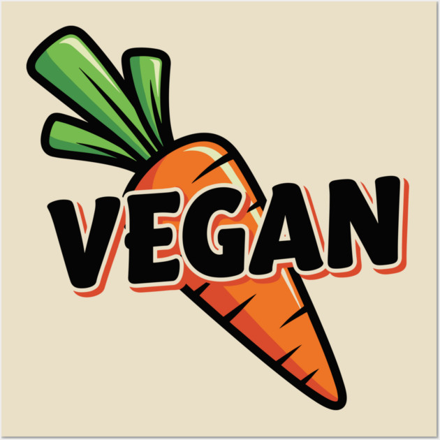 Vegan Vibes Carrot Wall Art by enrynz
