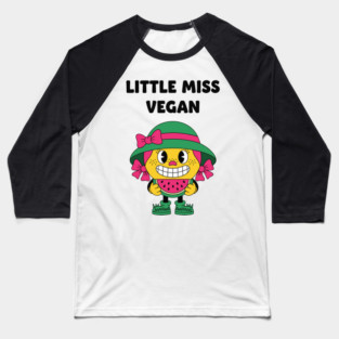 Little Miss Vegan Baseball T-Shirt