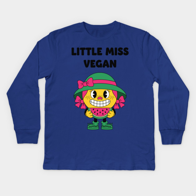 Little Miss Vegan Kids Long Sleeve T-Shirt by enrynz