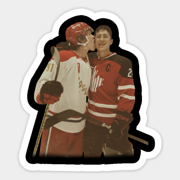 Heated-Rivalry Romance Hockey Couple Magnet by Kiara_digital