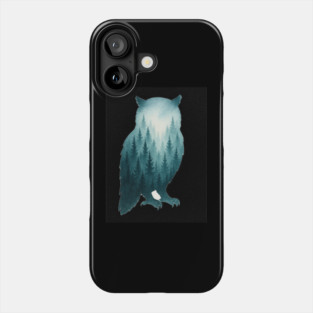 Owl forest Phone Case