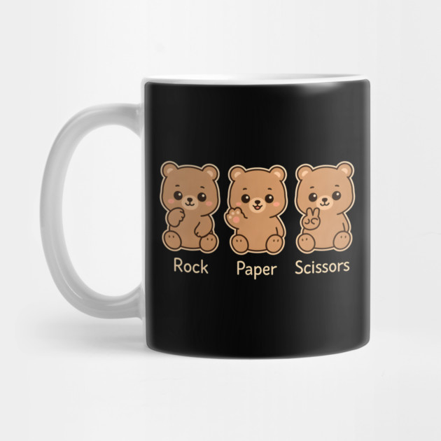 Rock Paper Scissors Bear – Cute Kawaii Bear Paw Humor Design by MakerMind8.2