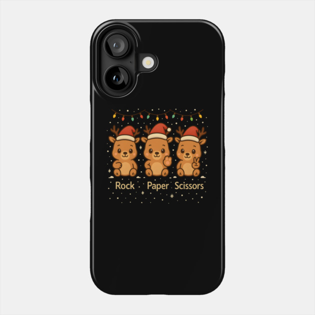 Christmas Reindeer Rock Paper Scissors – Cute Holiday Reindeer Design Phone Case by MakerMind8.2