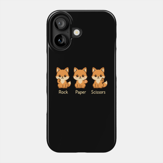 Rock Paper Scissors Fox – Cute Fox Game Humor Design Phone Case by MakerMind8.2