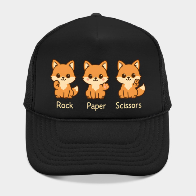 Rock Paper Scissors Fox – Cute Fox Game Humor Design by MakerMind8.2